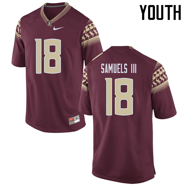 Youth #18 Stanford Samuels III Florida State Seminoles College Football Jerseys Sale-Garent